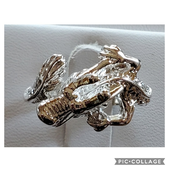 Sterling Silver Dragon Rings Size 8 - Picture 3 of 7